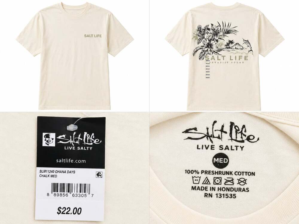 Salt Life Ohana Days Graphic T-Shirt in Chalk